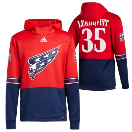 Herren Eishockey Washington Capitals Henrik Lundqvist 35 2020-21 Reverse Retro Pullover Hooded Sweatshirt